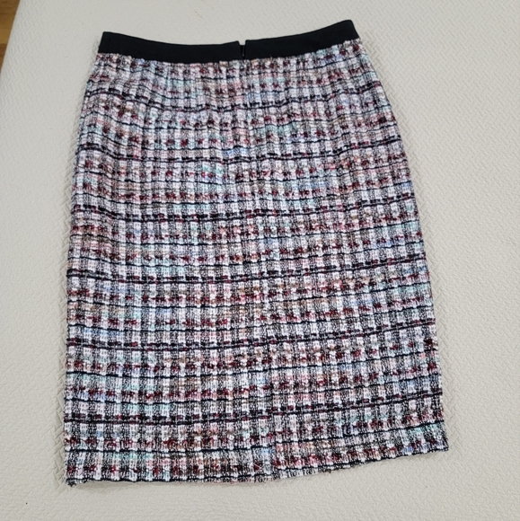 Talbots Multicolor Tweed Pencil Skirt Straight Career Size 2 - Picture 6 of 16